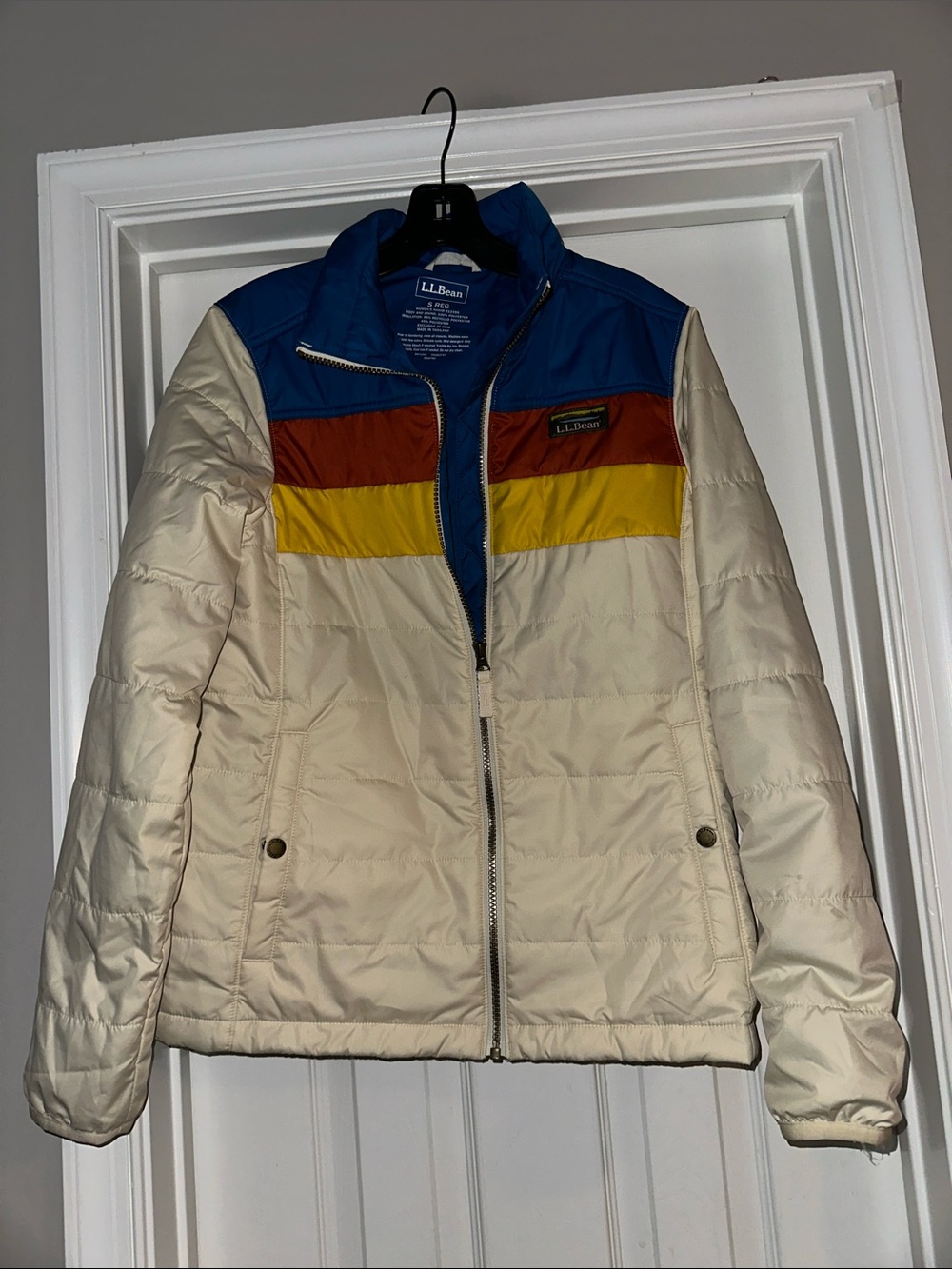 LL Bean Mountain Classic Puffer Jacket, Colorblock